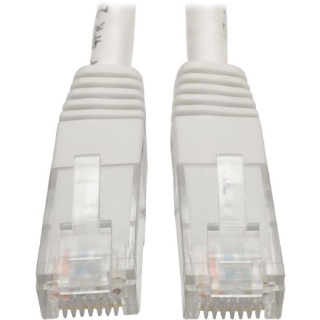 Picture of Tripp Lite Cat6 Cat5e Gigabit Molded Patch Cable RJ45 M/M White 550Mh 100ft 100'