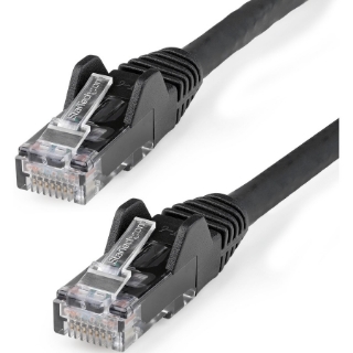 Picture of StarTech.com 30cm(1ft) CAT6 Ethernet Cable, LSZH (Low Smoke Zero Halogen) 10 GbE Snagless 100W PoE UTP RJ45 Black Network Patch Cord, ETL