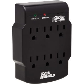 Picture of Tripp Lite Surge Protector Wallmount Direct Plug In 120V 6 Outlet 540 Joules Black