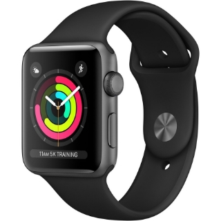 Picture of Apple Watch Series 3 GPS, 38mm Space Gray Aluminum Case with Black Sport Band