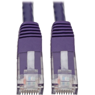 Picture of Tripp Lite Cat6 Cat5e Gigabit Molded Patch Cable RJ45 M/M 550MH Purple 50ft 50'