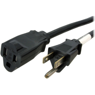 Picture of StarTech.com Power Extension Cable - 125V AC - 15A - 6ft - Black