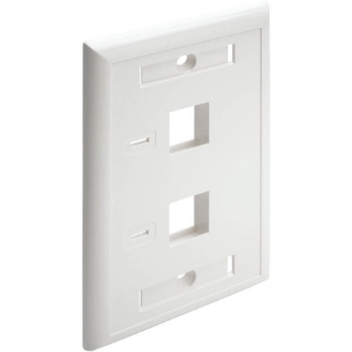 Picture of Tripp Lite Dual Outlet RJ45 Universal Keystone Face Plate / Wall Plate