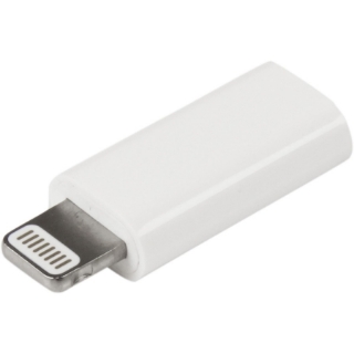 Picture of StarTech.com White Apple 8-pin Lightning Connector to Micro USB Adapter for iPhone / iPod / iPad