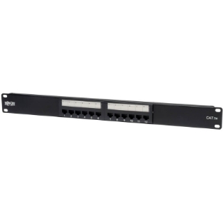 Picture of Tripp Lite 12-Port Cat5e Cat5 Rackmount Patch Panel 568B 110 Punch 1URM TAA