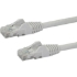 Picture of StarTech.com 1ft CAT6 Ethernet Cable - White Snagless Gigabit - 100W PoE UTP 650MHz Category 6 Patch Cord UL Certified Wiring/TIA