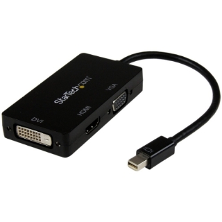 Picture of StarTech.com Mini DisplayPort Adapter - 3-in-1 - 1080p - Monitor Adapter - Mini DP to HDMI / VGA / DVI Adapter Hub