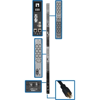 Picture of Tripp Lite 3-Phase PDU Monitored 8.6kW 208/120V 36 C13; 6 C19; 3 5-15/20R