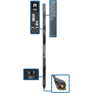 Picture of Tripp Lite 3-Phase PDU Monitored 14.5kW 208/240V 30 C13; 12 C19 Hubbell TAA