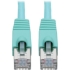 Picture of Tripp Lite Cat6a Ethernet Cable 10G STP Snagless Shielded PoE M/M Aqua 2ft