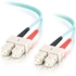 Picture of C2G-2m SC-SC 10Gb 50/125 OM3 Duplex Multimode PVC Fiber Optic Cable - Aqua