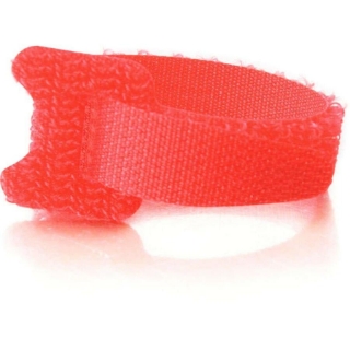 Picture of C2G 6in Hook-and-Loop Cable Management Straps - Red - 12pk