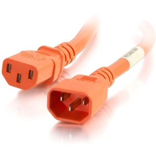 Picture of C2G 4ft 18AWG Power Cord (IEC320C14 to IEC320C13) - Orange