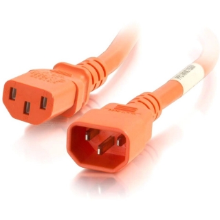 Picture of C2G 6ft 18AWG Power Cord (IEC320C14 to IEC320C13) - Orange