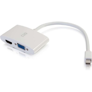 Picture of C2G 8in Mini DisplayPort to 4K HDMI or VGA Adapter - White