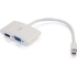 Picture of C2G 8in Mini DisplayPort to 4K HDMI or VGA Adapter - White