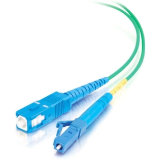 Picture of C2G-3m LC-SC 9/125 OS1 Simplex Singlemode PVC Fiber Optic Cable - Green