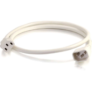 Picture of C2G 2ft 18AWG Power Cord (IEC320C14 to IEC320C13) - White