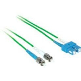 Picture of C2G-5m SC-ST 9/125 OS1 Duplex Singlemode PVC Fiber Optic Cable - Green