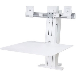Picture of Ergotron WorkFit-SR Desk Mount for Monitor, Keyboard - White