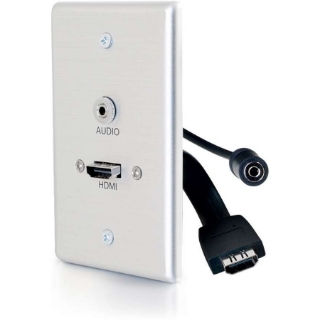 Picture of C2G Single Gang HDMI Wall Plate with 3.5mm Audio Aluminum