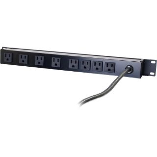 Picture of C2G 15ft Wiremold Rack Mount 8-Outlet 120v/15a Lighted Switch Power Strip