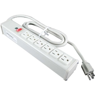 Picture of C2G 6ft Wiremold 6-Outlet Plug-In Center Unit 120v/15a Lighted Switch Power Strip