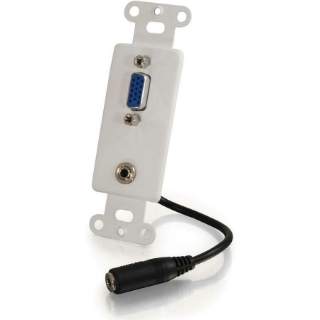 Picture of C2G VGA and 3.5mm Audio Pass Through Wall Plate - White