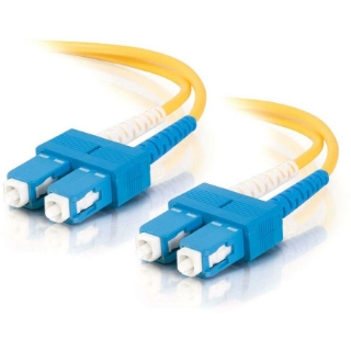 Picture of C2G-3m SC-SC 9/125 OS1 Duplex Singlemode Fiber Optic Cable (Plenum-Rated) - Yellow