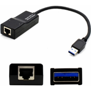 Picture of AddOn Lenovo 4X90E51405 Compatible USB 3.0 (A) Male to RJ-45 Female Black Adapter