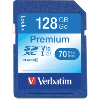 Picture of Verbatim 128GB Premium SDXC Memory Card, UHS-I Class 10