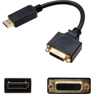 Picture of 5PK Lenovo 45J7915 Compatible DisplayPort 1.2 Male to DVI-I (29 pin) Female Black Adapters Which Requires DP++ For Resolution Up to 2560x1600 (WQXGA)