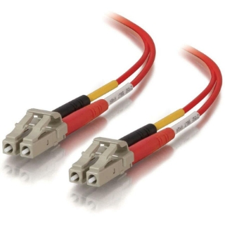 Picture of C2G-2m LC-LC 50/125 OM2 Duplex Multimode Fiber Optic Cable (Plenum-Rated) - Red