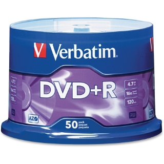 Picture of Verbatim AZO DVD+R 4.7GB 16X with Branded Surface - 50pk Spindle