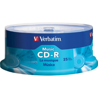 Picture of Verbatim Music CD-R 80min 40x with Branded Surface - 25pk Spindle