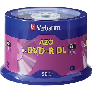 Picture of Verbatim DVD+R DL 8.5GB 8X with Branded Surface - 50pk Spindle