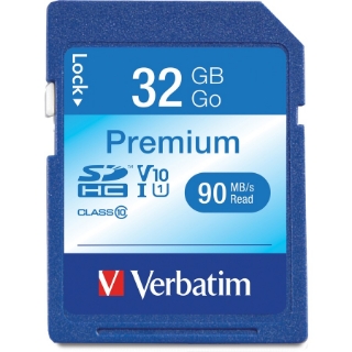 Picture of Verbatim 32GB Premium SDHC Memory Card, UHS-I Class 10