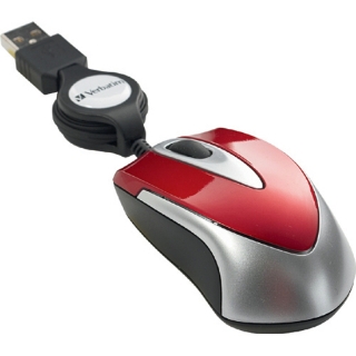 Picture of Verbatim Mini Travel Optical Mouse - Red
