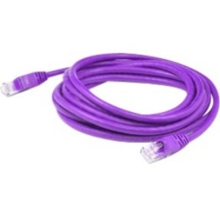 Picture of AddOn 1ft RJ-45 (Male) to RJ-45 (Male) Shielded Straight Purple Cat6 STP PVC Copper Patch Cable