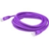 Picture of AddOn 1ft RJ-45 (Male) to RJ-45 (Male) Shielded Straight Purple Cat6 STP PVC Copper Patch Cable