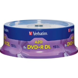 Picture of Verbatim DVD+R DL 8.5GB 8X with Branded Surface - 15pk Spindle