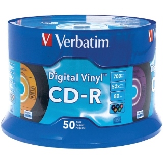 Picture of Verbatim CD-R 80min 52X with Digital Vinyl Surface - 50pk Spindle
