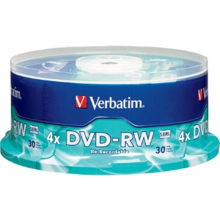 Picture of Verbatim DVD-RW 4.7GB 4X with Branded Surface - 30pk Spindle