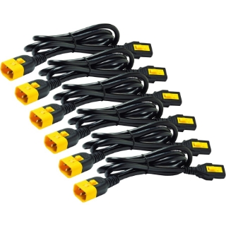 Picture of APC by Schneider Electric Power Cord Kit (6 ea), Locking, C13 to C14, 0.6m, North America