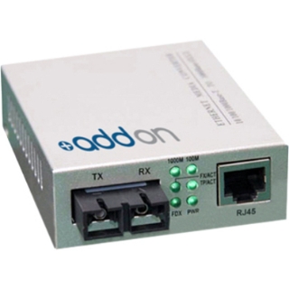 Picture of AddOn 10/100/1000Base-TX(RJ-45) to 1000Base-MX(SC) MMF 1310nm 2km Media Converter