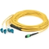 Picture of AddOn 10m MPO (Female) to 8xLC (Male) 8-Strand Yellow OS2 OFNR (Riser-Rated) Fiber Fanout Cable