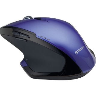Picture of Verbatim Wireless Desktop 8-Button Deluxe Blue LED Mouse - Purple