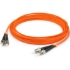 Picture of AddOn 20m ST (Male) to ST (Male) Orange OM1 Duplex Fiber OFNR (Riser-Rated) Patch Cable