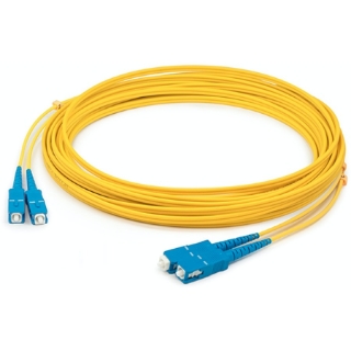 Picture of AddOn 13m SC (Male) to SC (Male) Straight Yellow OS2 Duplex Plenum Fiber Patch Cable