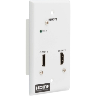 Picture of Tripp Lite HDMI Over Cat6 Receiver 2-Port Wall Plate 4K 60Hz HDR 4:4:4 PoC